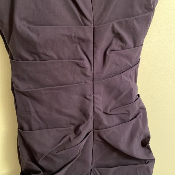 Le Chateau Dark Navy Ruched Dress - Picture 8 of 9